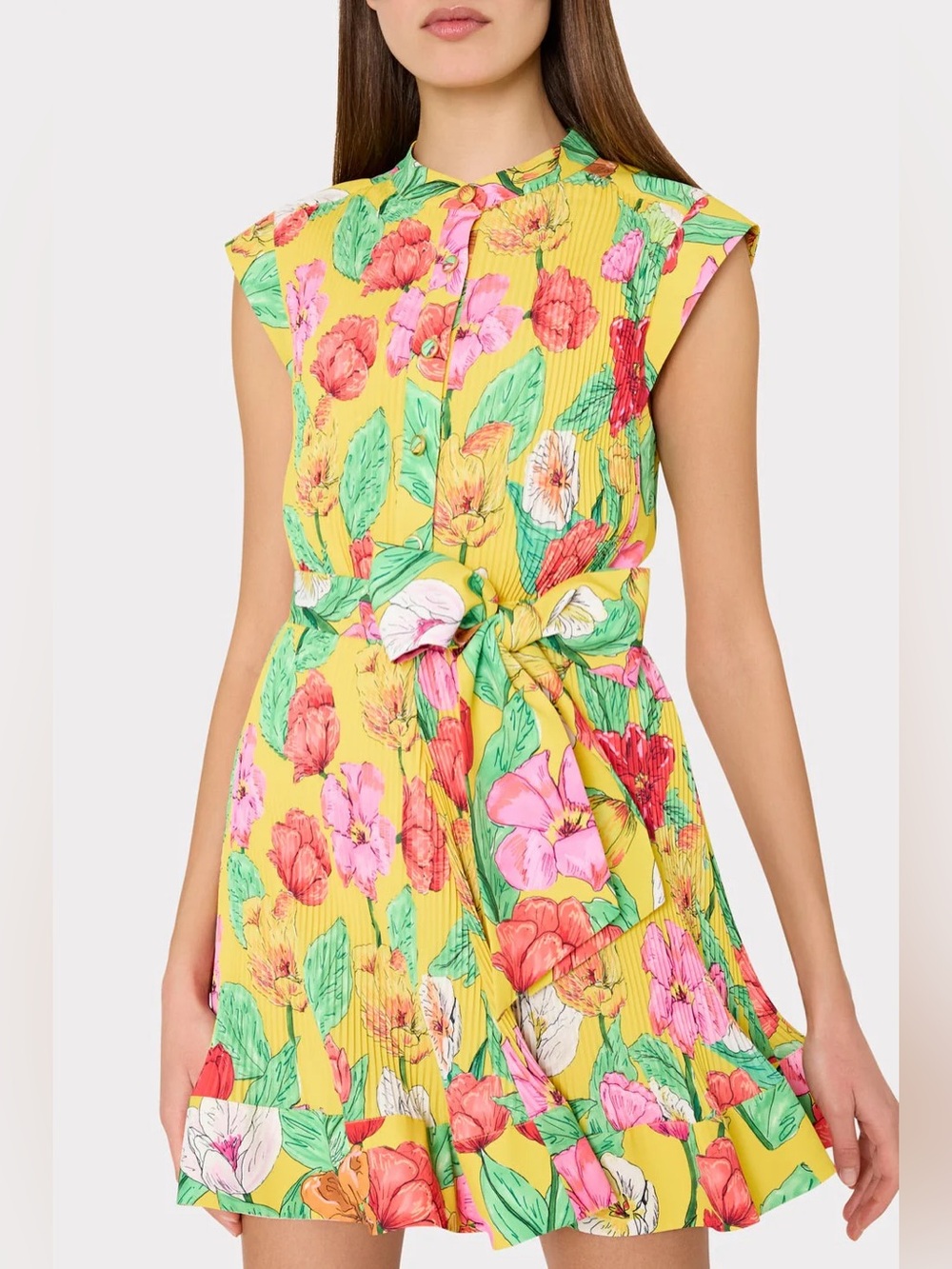 MILLY JOAN TULIP ROSETTE PLEATED DRESS*******SIZE: 2